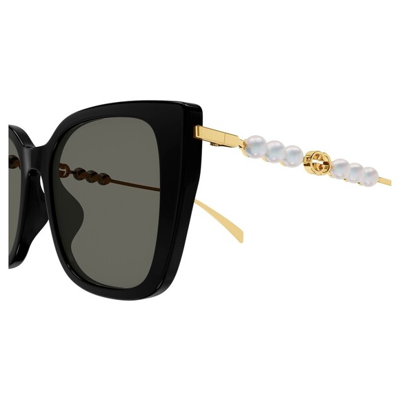 NWT Gucci GG1971SA-001 Black Gold 55mm Sunglasses
